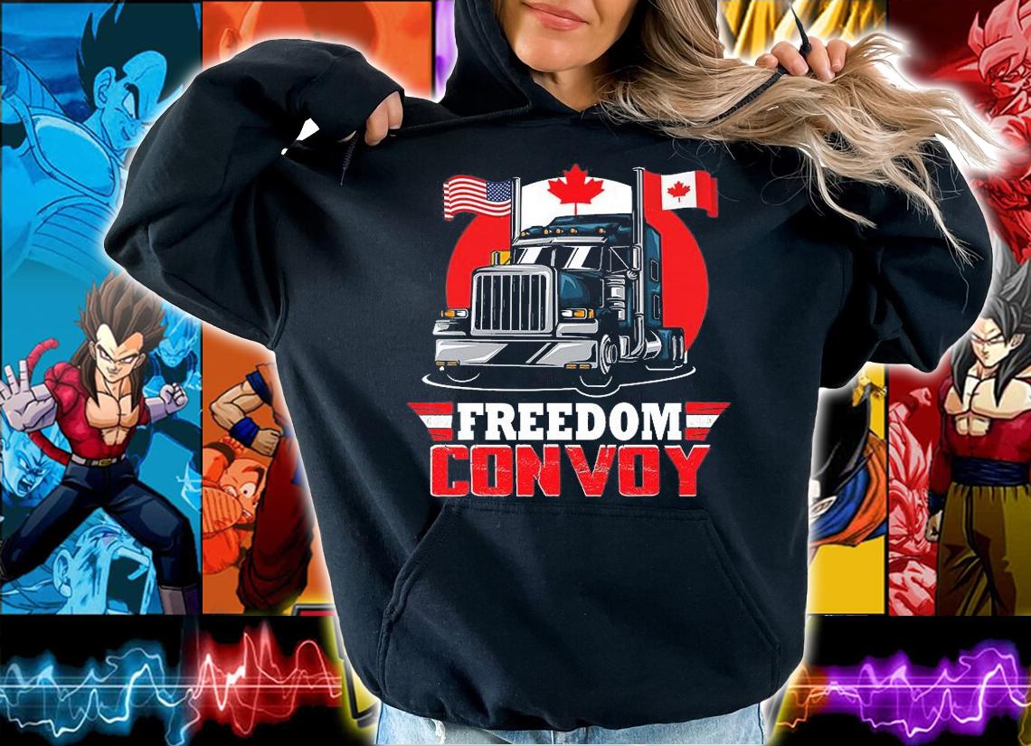 Canada Freedom Convoy 2022 Canadian Truckers Support Design T-Shirt hoodie