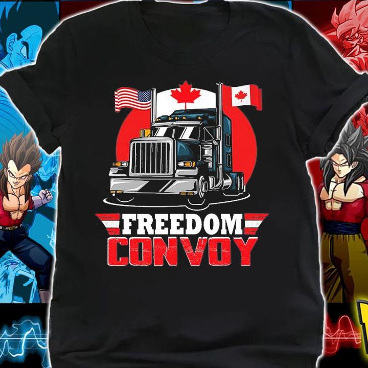 Canada Freedom Convoy 2022 Canadian Truckers Support Design T-Shirt shirt