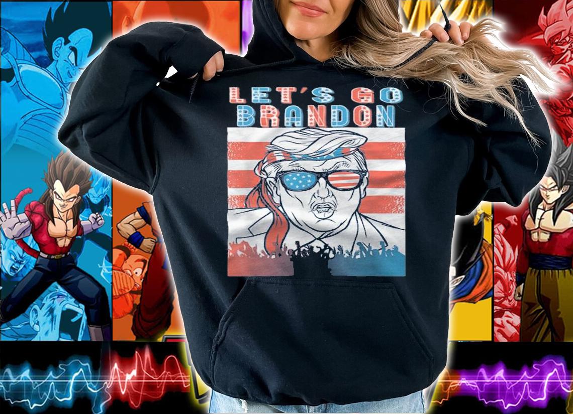 Funny Let's Go Brandon Pro Trump USA Flag Support Trump T-Shirt hoodie