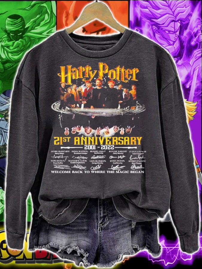 Harry Potter 21st Anniversary 2001-2022 Signatures Welcome Back To Where The Magic Began Shirt sweatshirt