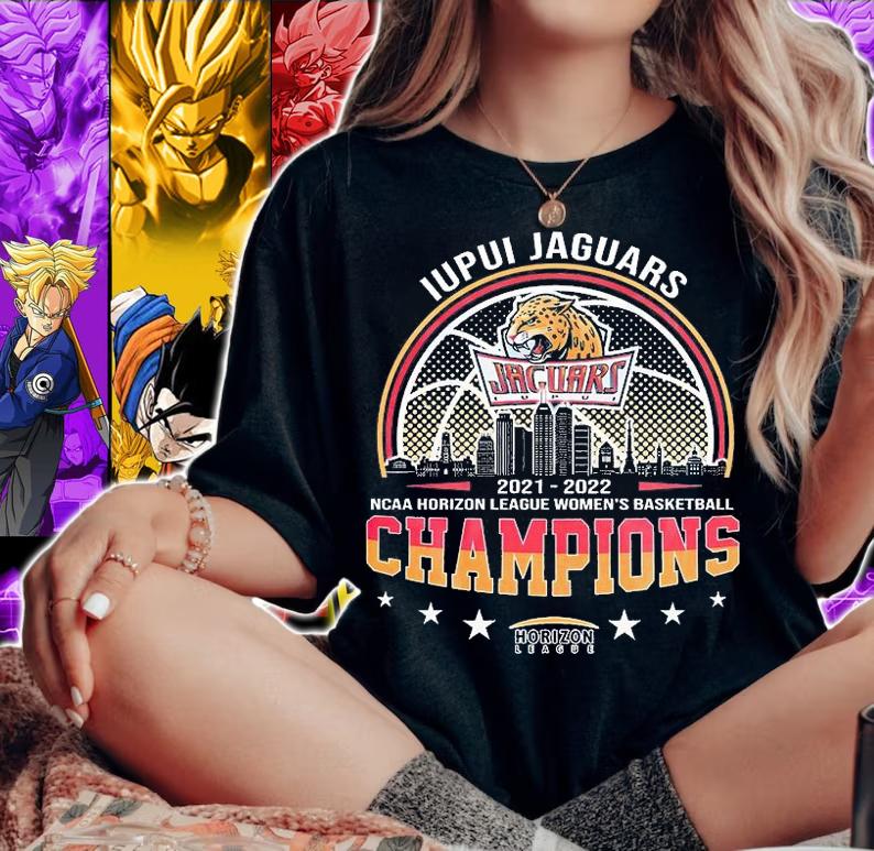 IUPUI Jaguars 2022 NCAA Horizon League Women's Basketball Champions T-Shirt