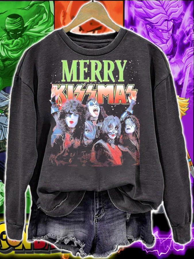 Merry Kissmas Red Heather Slim Fit T-Shirt