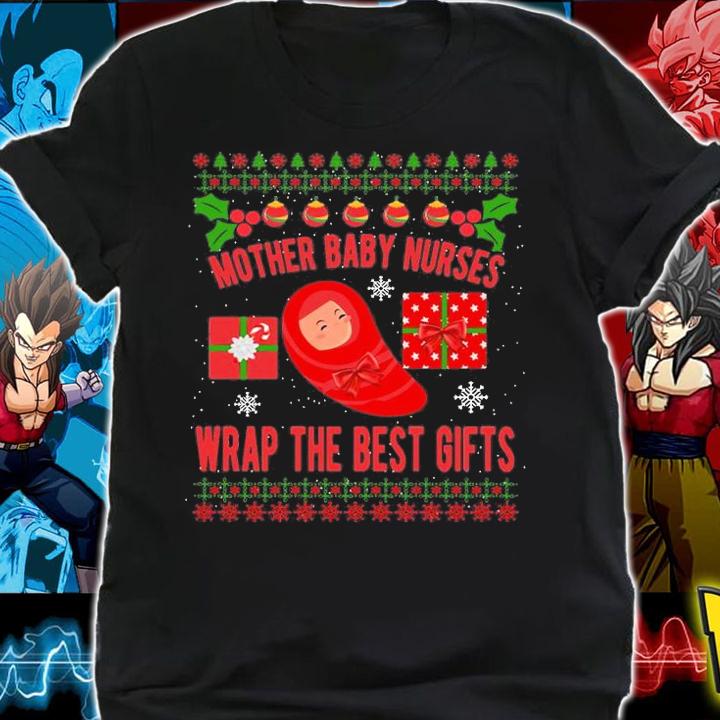 Mother Baby Nurses Wrap The Best Gifts Christmas T-Shirt