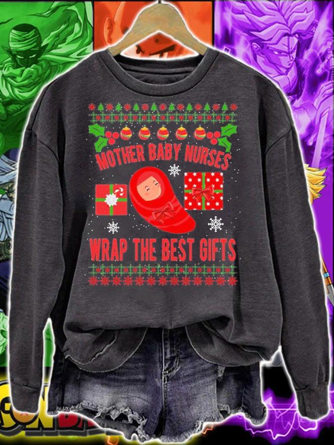 Mother Baby Nurses Wrap The Best Gifts Christmas T-Shirt