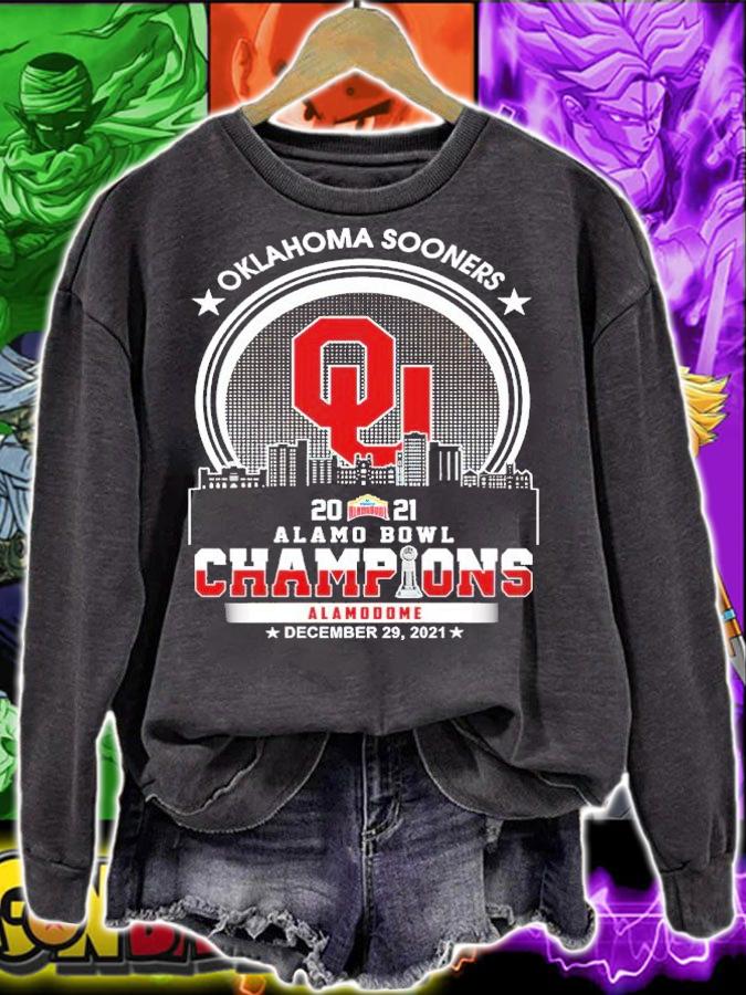 Oklahoma Sooners 2021 Alamo Bowl Champions Alamodome December 29 2021 T-Shirt sweatshirt