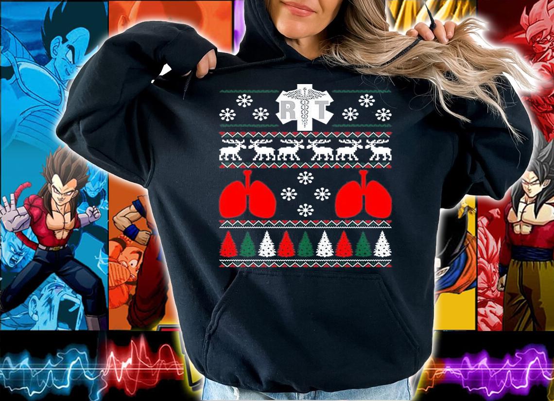 Respiratory Therapist RT Ugly Christmas Sweater Xmas T-Shirt hoodie