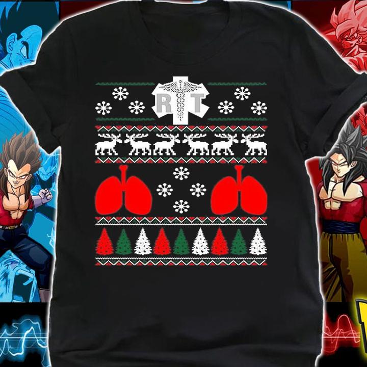 Respiratory Therapist RT Ugly Christmas Sweater Xmas T-Shirt shirt