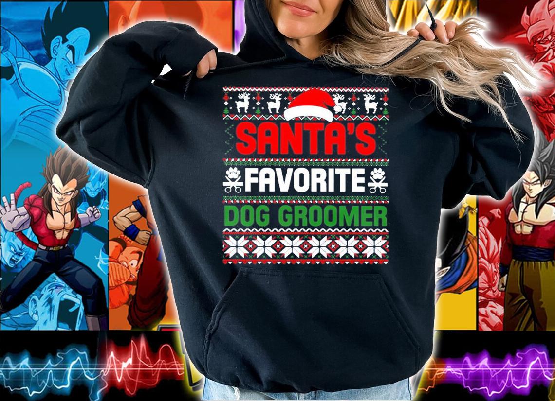 Santa's Favorite Dog Groomer Christmas Ugly Xmas shirt