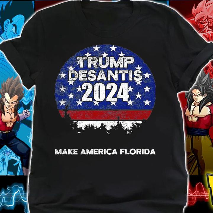 Trump Desantis 2024 US Flag Make America Florida T-Shirt shirt