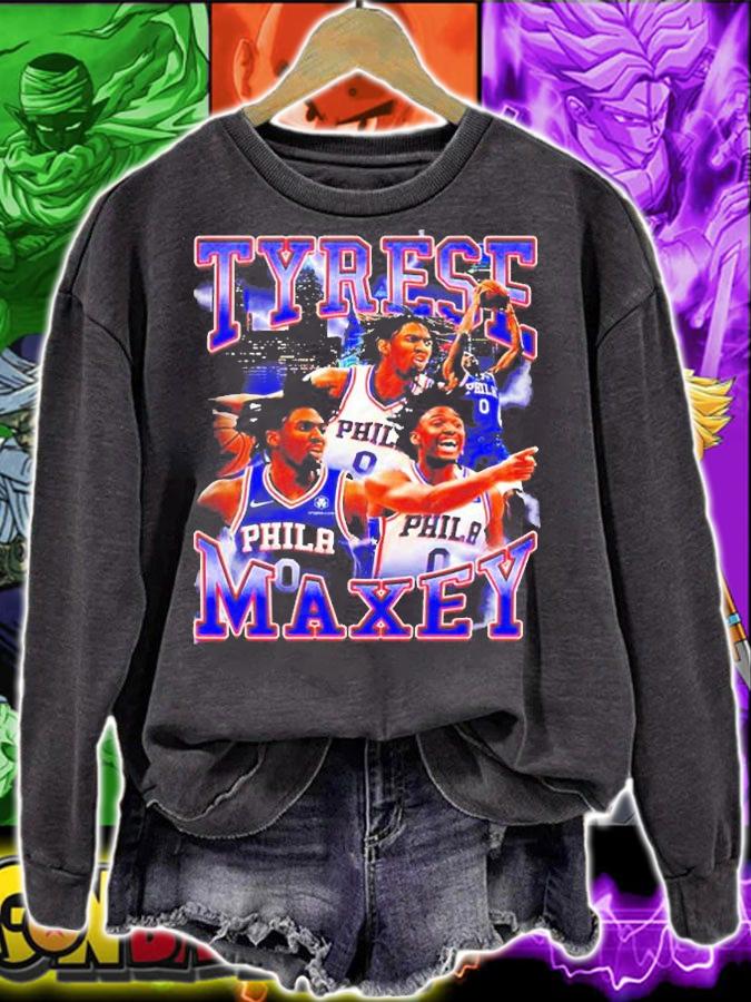 Tyrese Maxey Philadelphia 76Ers 90S Style Vintage Bootleg T-Shirt sweatshirt