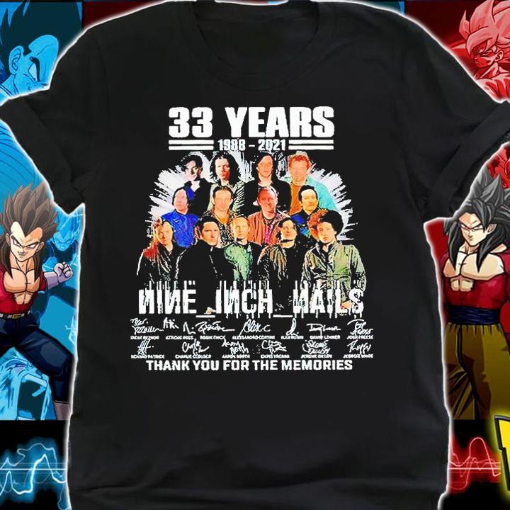 33 years 1988 2021 Nine Inch Nails thank You for the memories signature T-shirt shirt