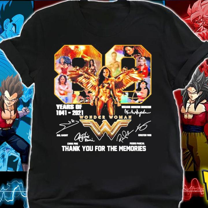 80 years 1941-2021 William Moulton Marston Wonder Woman signature t-shirt shirt