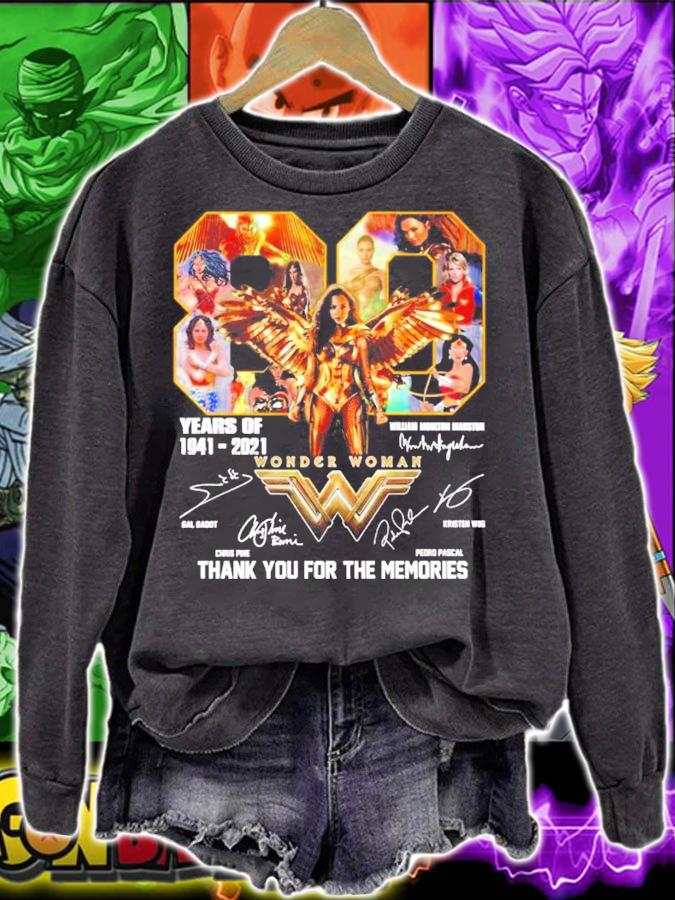 80 years 1941-2021 William Moulton Marston Wonder Woman signature t-shirt sweatshirt