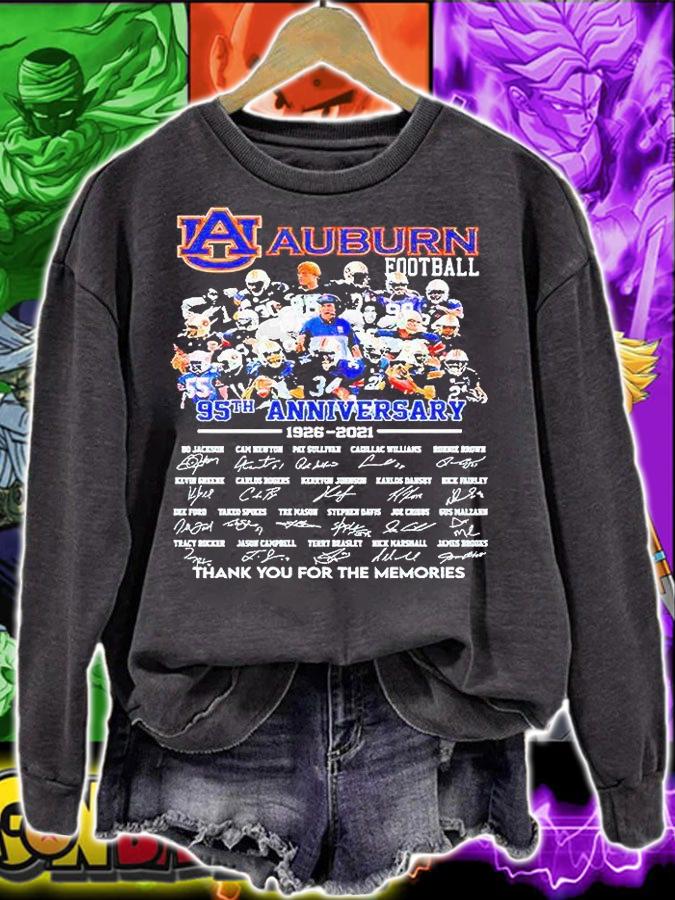 Auburn Tigers Football 95th anniversary 1926-2021 thank You for the memories signatures T-shirt sweatshirt