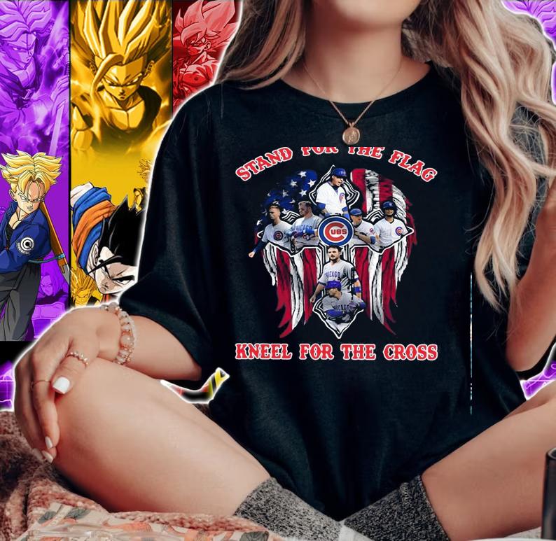 Chicago Cubs stand for the flag kneel for the cross shirt woman shirt
