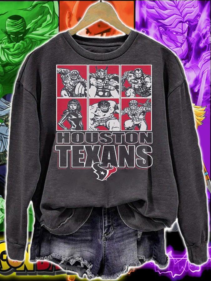 Houston Texans Disney Marvel Avengers Line-Up shirt sweatshirt