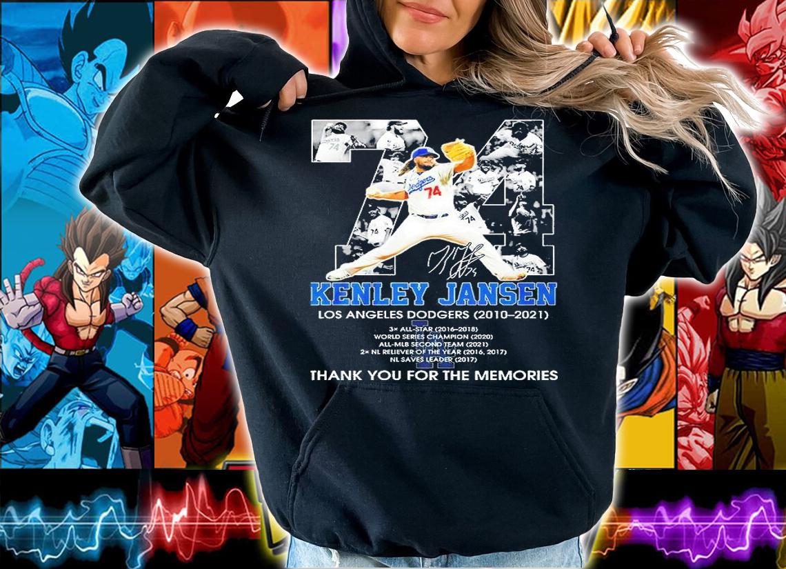 Kenley Jansen Los Angeles Dodgers 2010 2021 Thank You For The Memories Signature T-Shirt hoodie