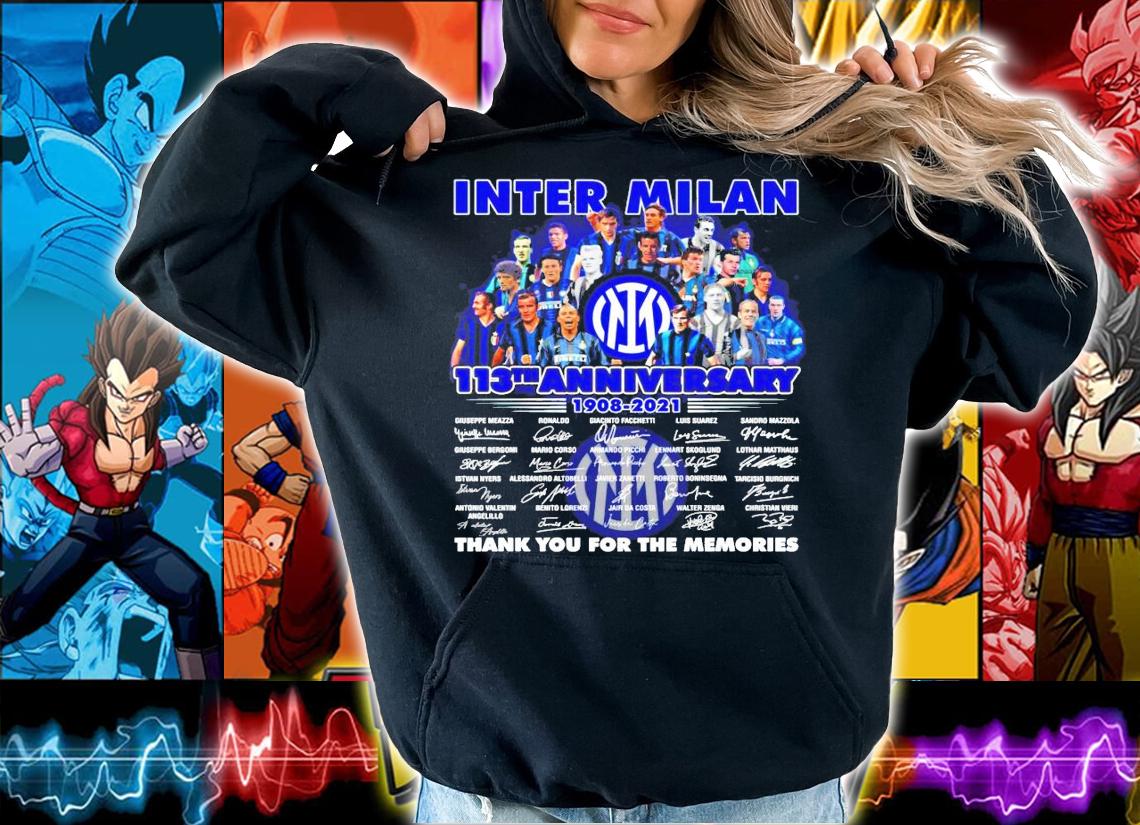 Men's Inter Milan 113th anniversary 1908-2021 signature shirt hoodie