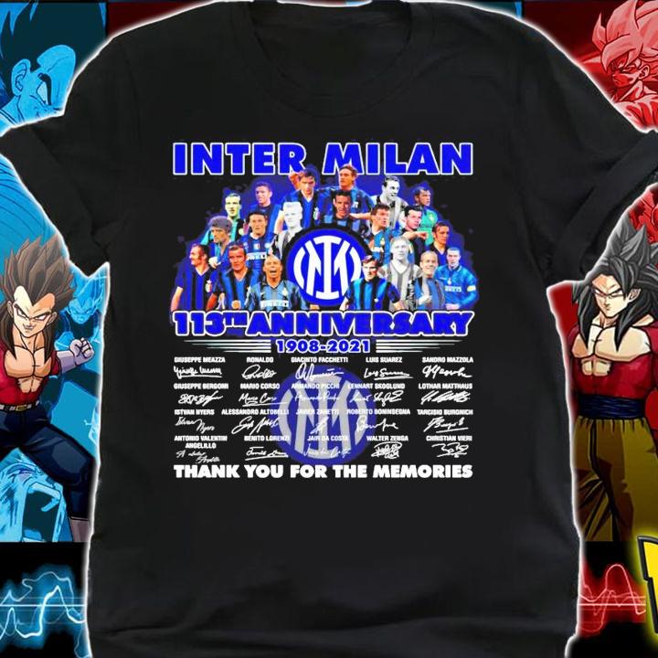 Men's Inter Milan 113th anniversary 1908-2021 signature shirt shirt