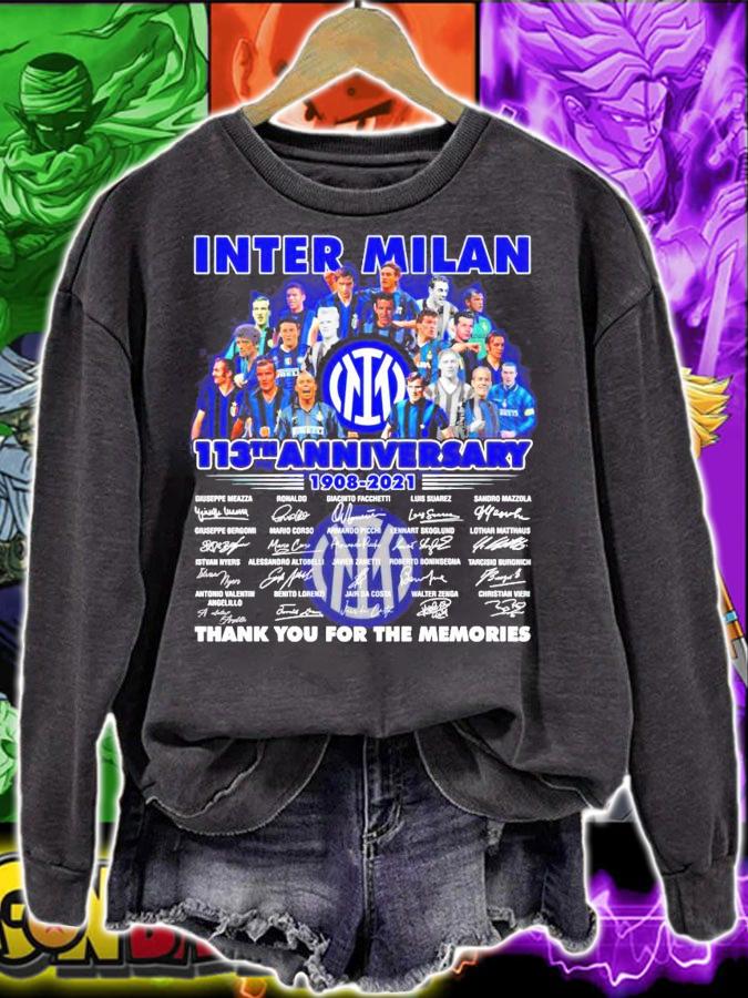Men's Inter Milan 113th anniversary 1908-2021 signature shirt sweatshirt
