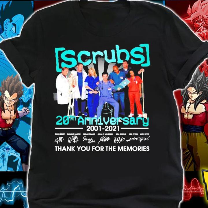 Scrubs 20th anniversary 2001-2021 signatures shirt