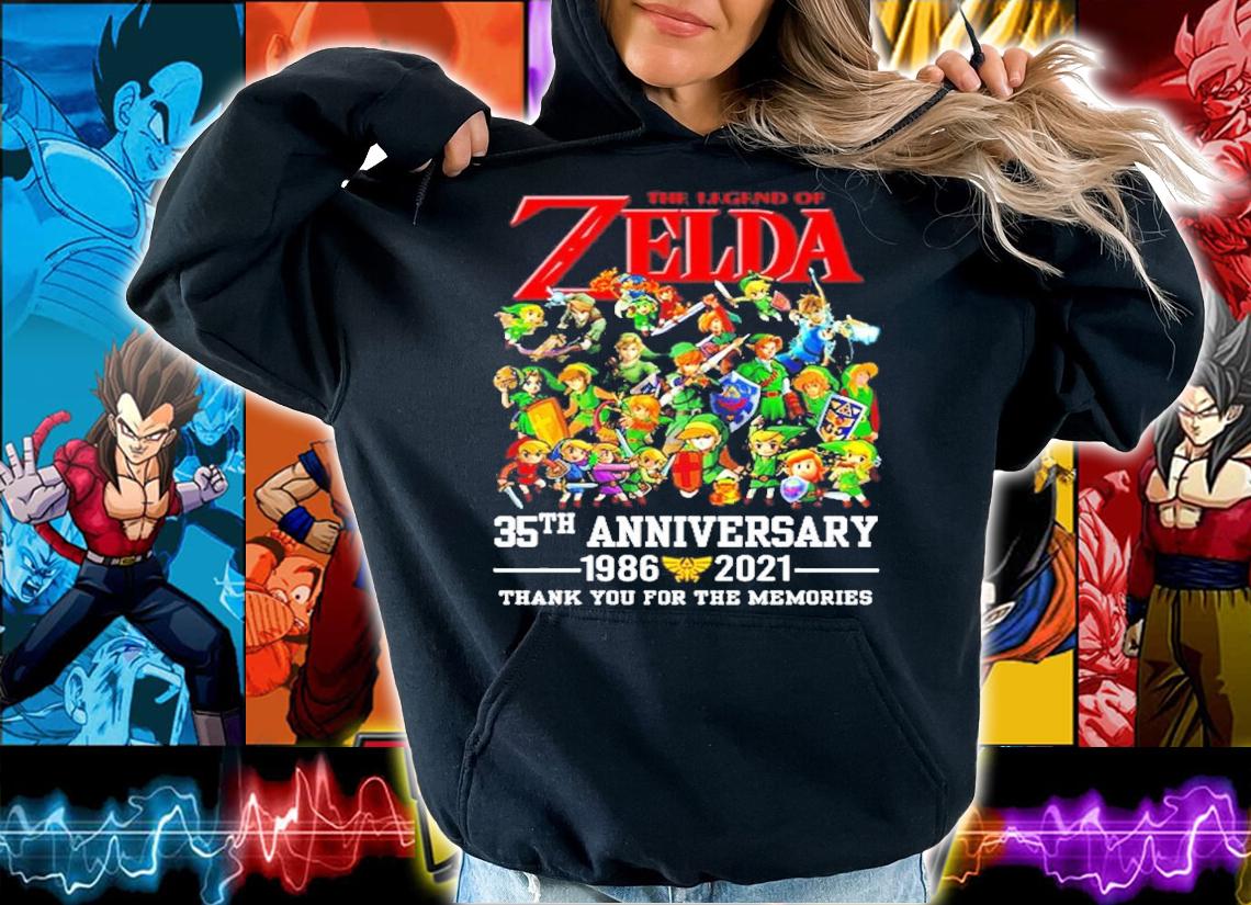 The Legend of Zelda 35th anniversary 1986-2021 thank you for the memories shirt hoodie