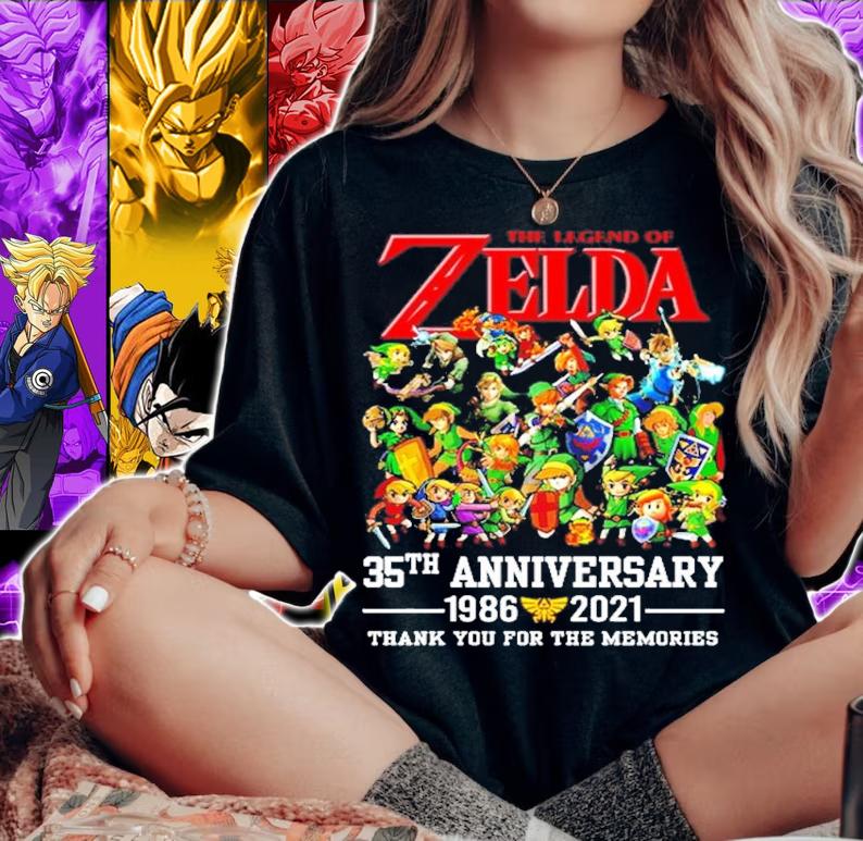 The Legend of Zelda 35th anniversary 1986-2021 thank you for the memories shirt woman shirt