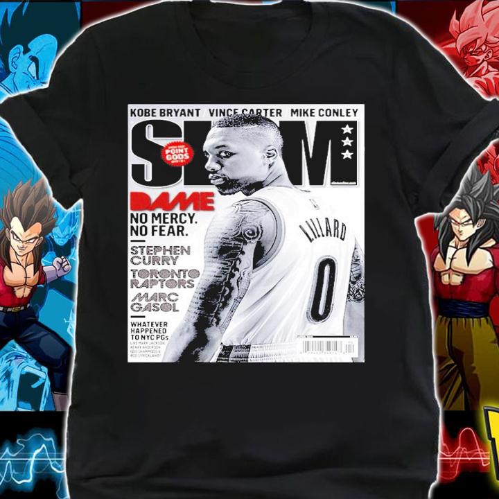 Kobe Bryant Vince Carter Mike Conley slam dame no mercy no fear shirt