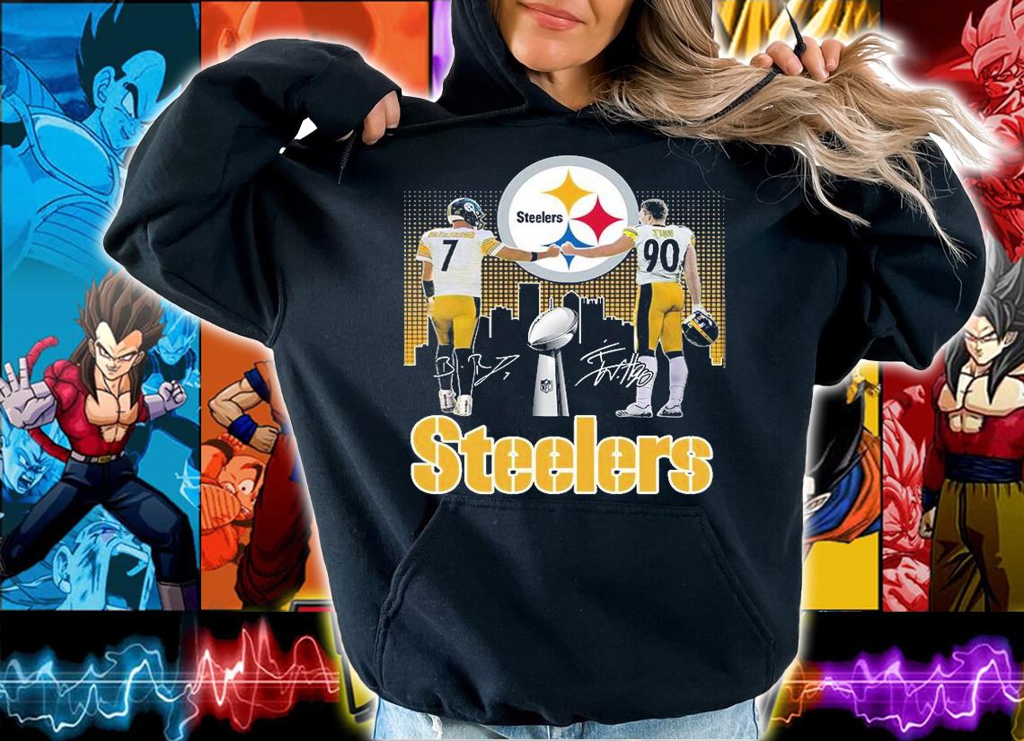 Nice pittsburgh Steelers Ben Roethlisberger and T. J. Watt signatures shirt hoodie
