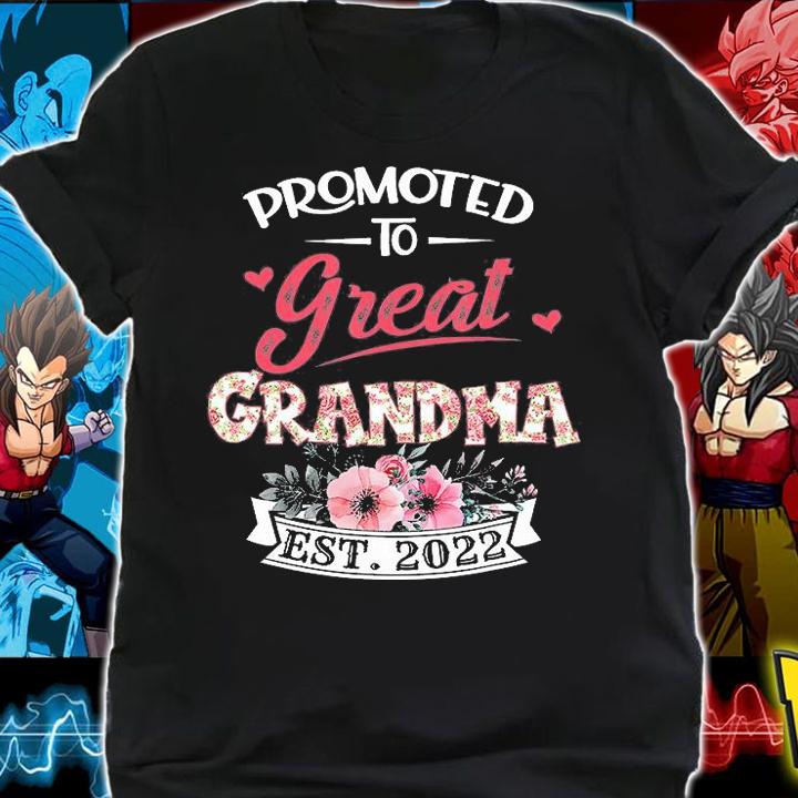 Promoted To Great Grandma est 2022 Mothers Day T-Shirt shirt