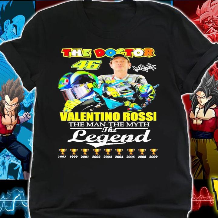 The Doctor 46 Valentino Rossi the man the myth the legend signature shirt shirt
