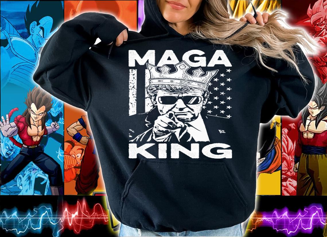 Ultra Maga US Flag, Donald Trump The Great Maga King T-Shirt hoodie