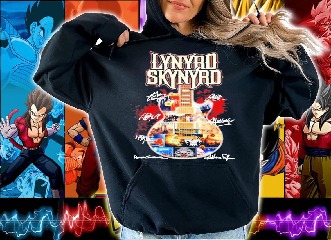 Lynyrd Skynyrd signatures guitar shirt hoodie