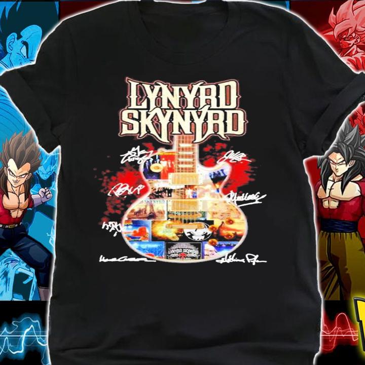 Lynyrd Skynyrd signatures guitar shirt shirt