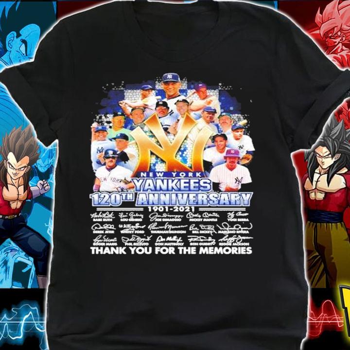 New York Yankees 120th anniversary thank you for the memories t-shirt shirt