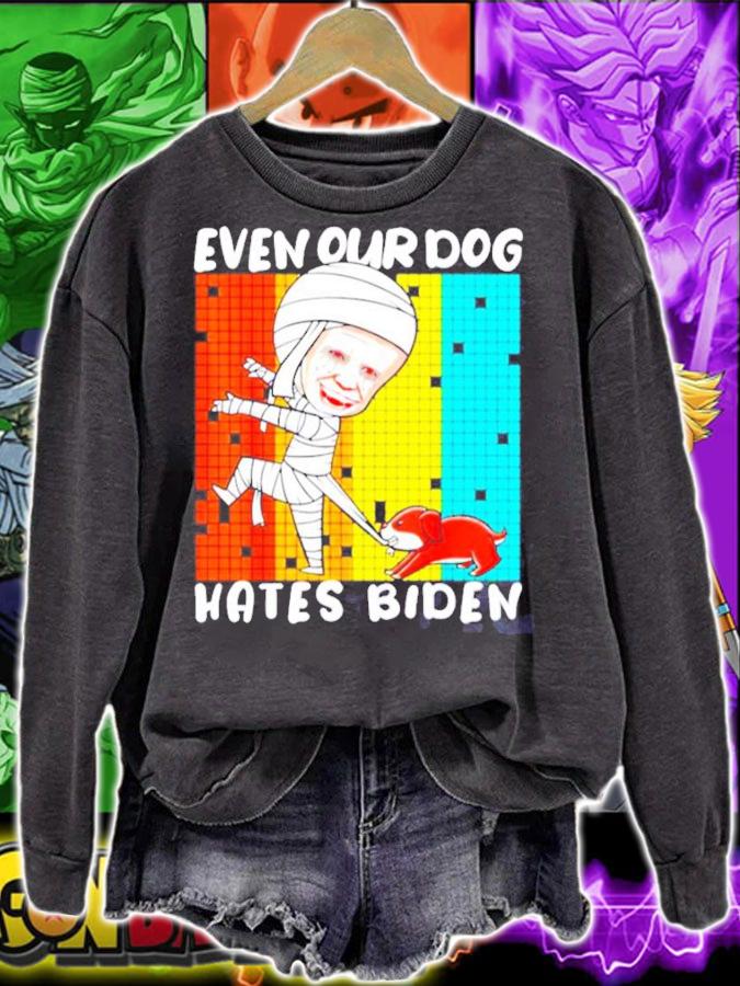 Our Dog Hates Biden Funny Anti Government Halloween shirt sweatshirt