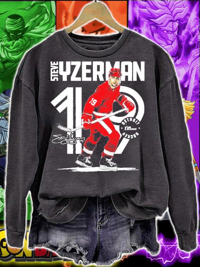 Steve Yzerman Detroit hockey signature shirt sweatshirt