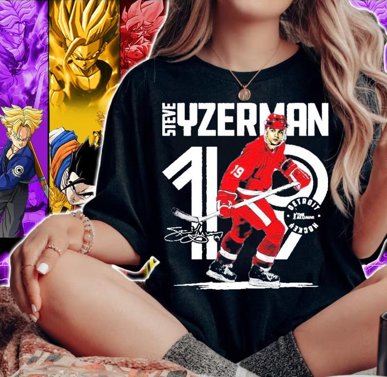 Steve Yzerman Detroit hockey signature shirt woman shirt