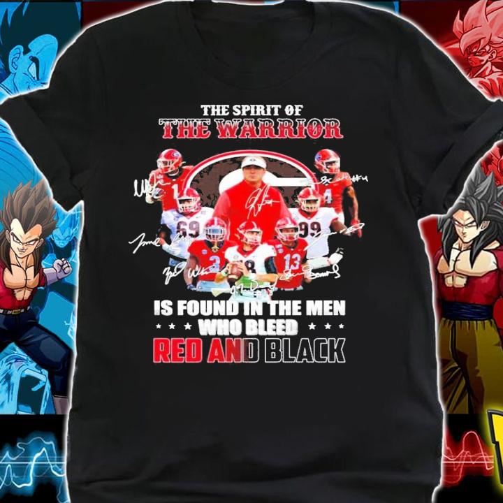 The spirit of The Warrior is found in the men who blees Red And Black signatures shirt shirt