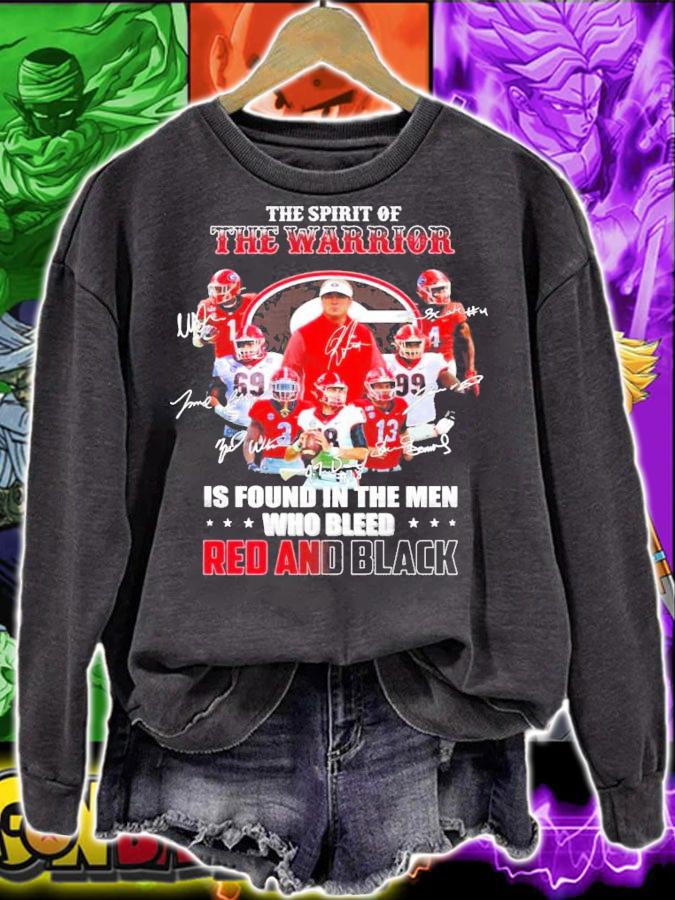 The spirit of The Warrior is found in the men who blees Red And Black signatures shirt sweatshirt