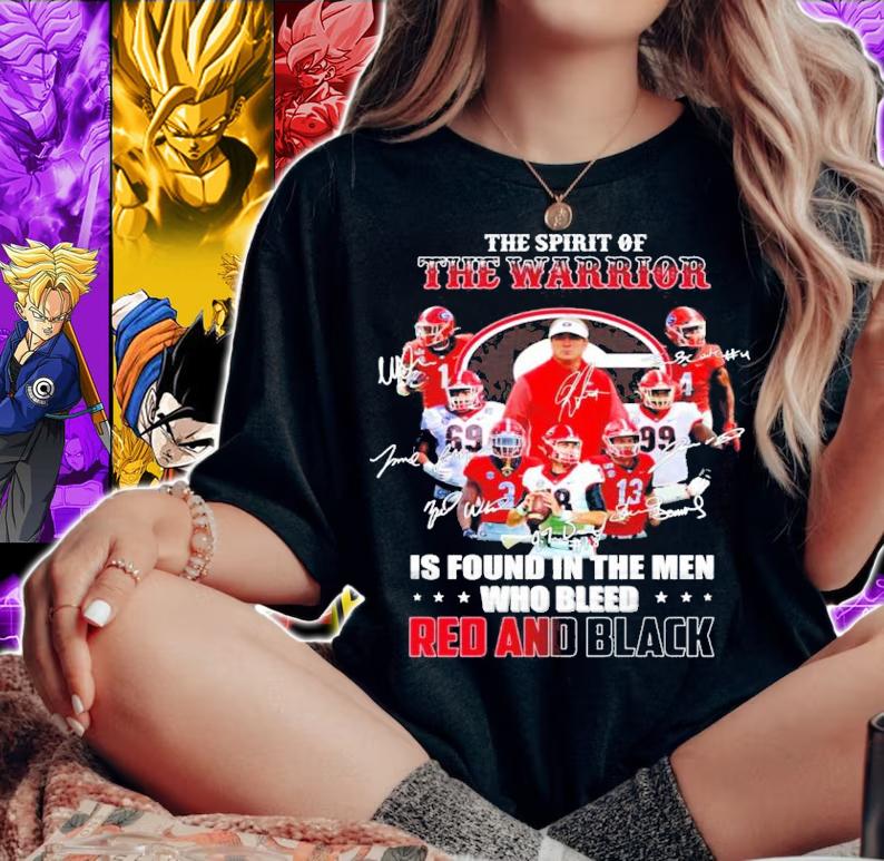 The spirit of The Warrior is found in the men who blees Red And Black signatures shirt woman shirt