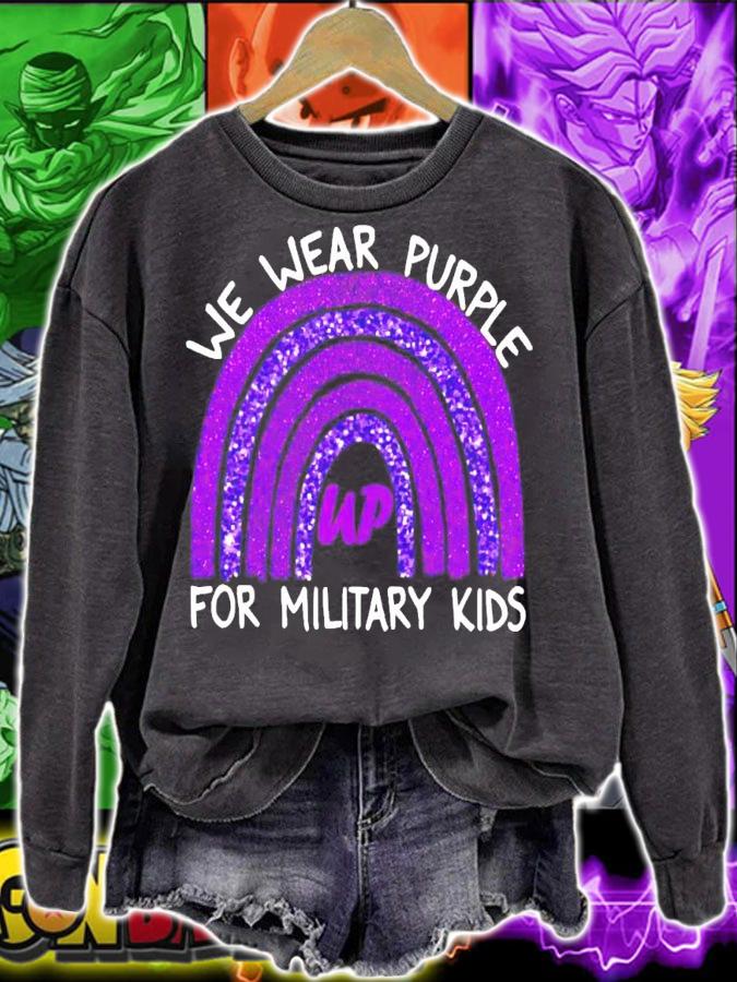 We wear purple for military kids shirt