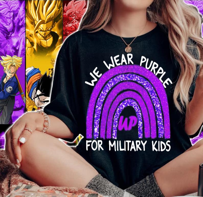 We wear purple for military kids shirt