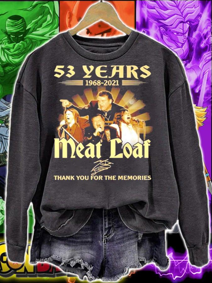 53 years 1968-2021 Meatloaf signature thank you for the memories shirt