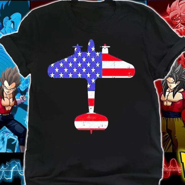 C130 Hercules Gunship Military Aircraft American Flag t-shirt shirt