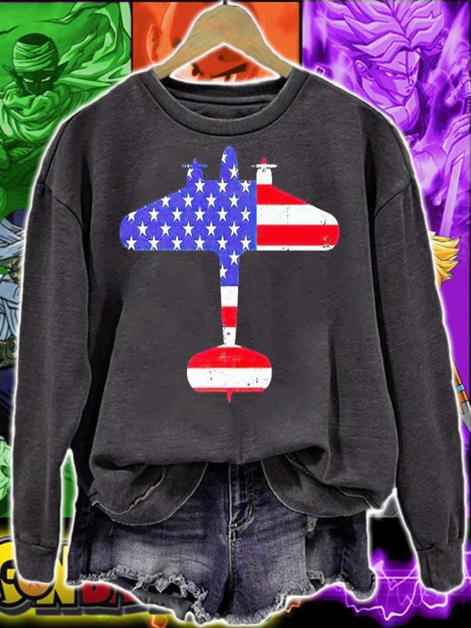 C130 Hercules Gunship Military Aircraft American Flag t-shirt sweatshirt