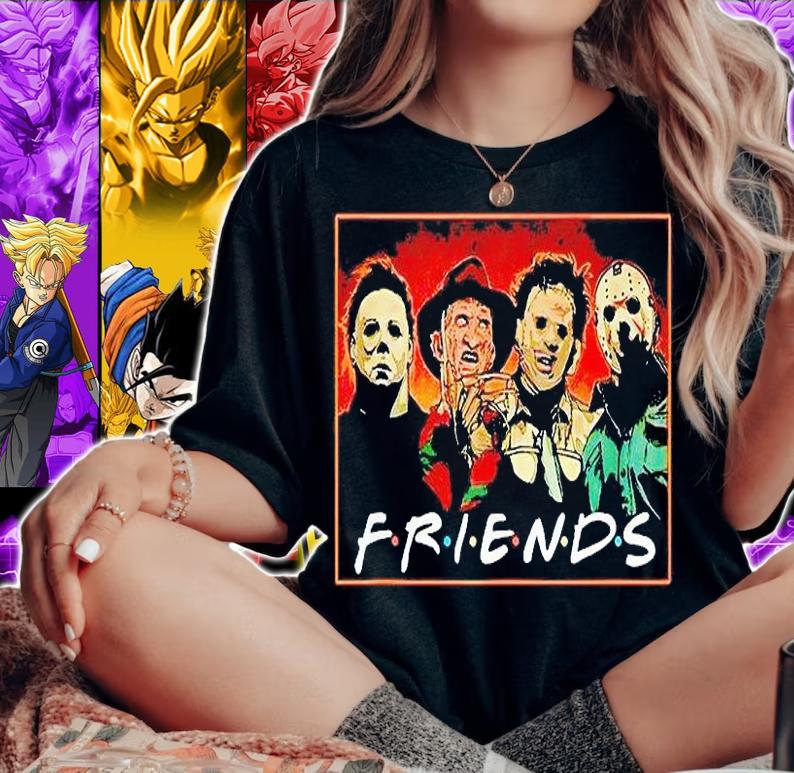 Friends horror Halloween Michael Myers scary movies funny T-shirt
