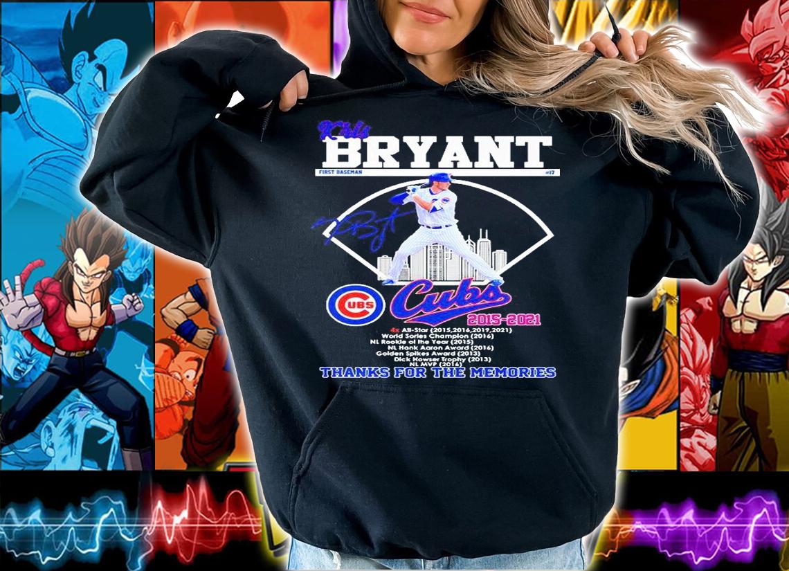 Kris Bryant first baseman Cubs 2015-2021 thank for the memories T-shirt