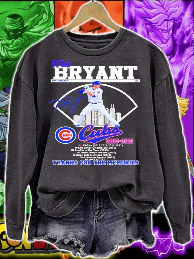 Kris Bryant first baseman Cubs 2015-2021 thank for the memories T-shirt