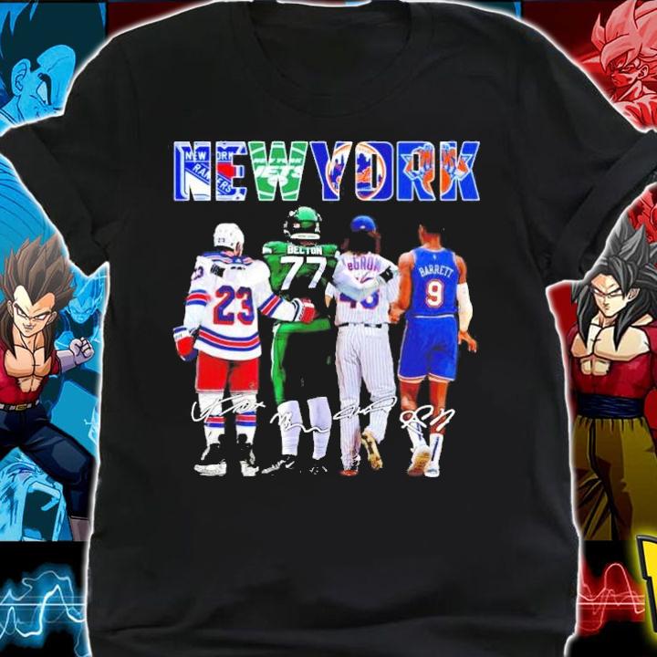 Men's New York sports teams Becton LeGroom Barrett signatures t-shirt shirt